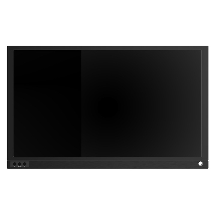 Monitor portabil, 15,6 inch, 60Hz, 14ms, HDR, ecran IPS, Full HD (1920x1080), 16:9, difuzoare duble, HDMI/USB/AUX, cu husa din piele, negru
