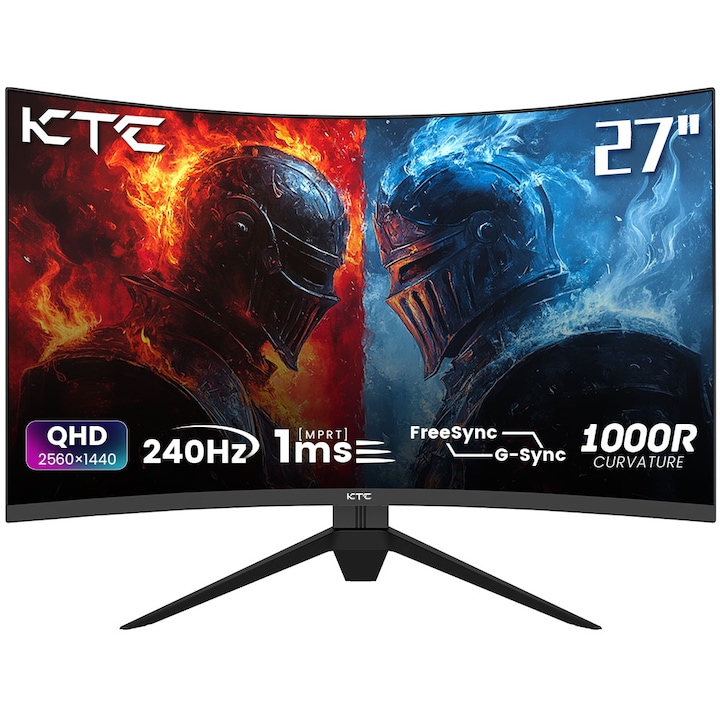 KTC H27S25E 27 hüvelykes QHD 240 Hz LCD monitor