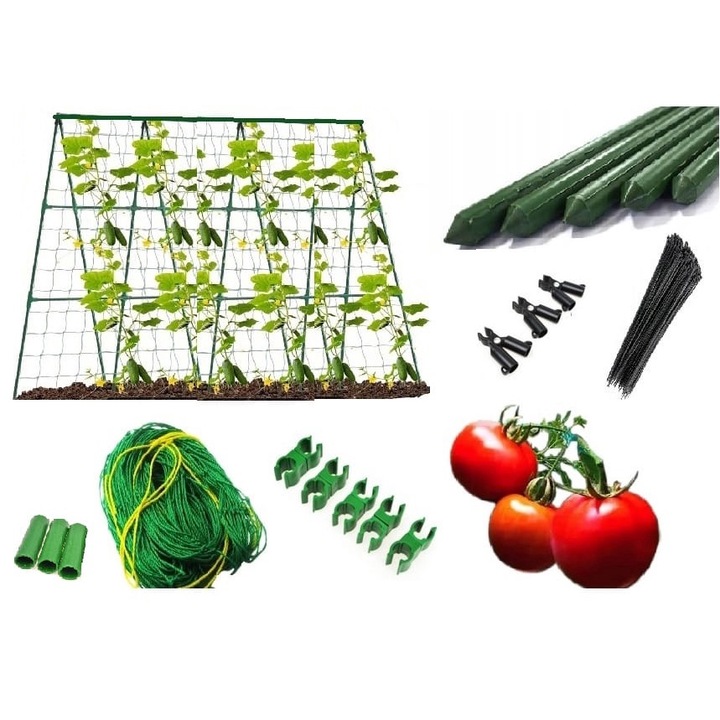Rama cu plasa pentru rosii si castraveti 210 x 420 cm