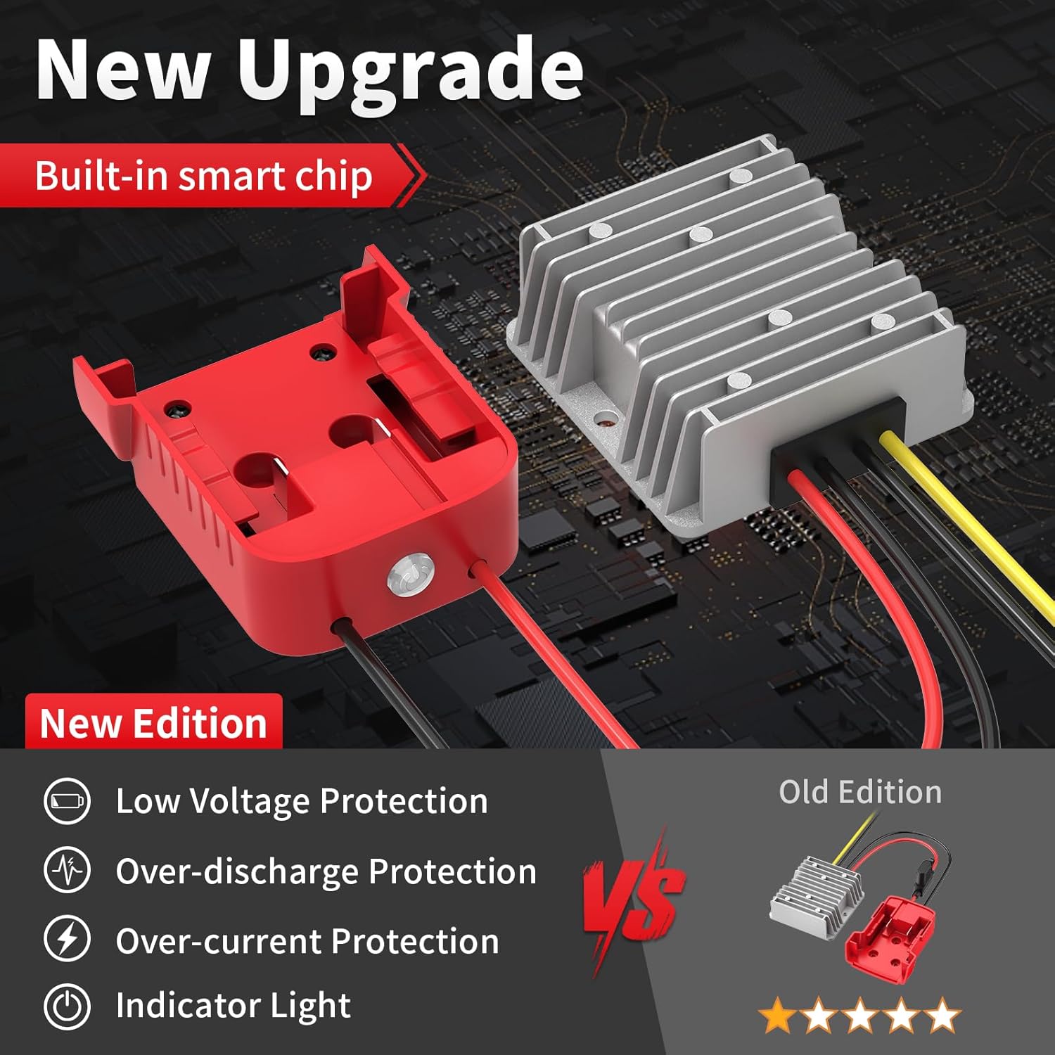 Convertor DC 18V la 12V, 20A 240W, protectie impotriva descarcarii, adaptor pentru carucior de golf, masina RC, camion