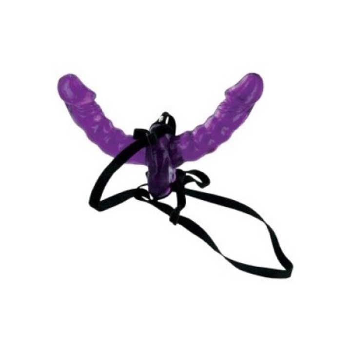 Centura Double Delight Strap-on Purple/Black
