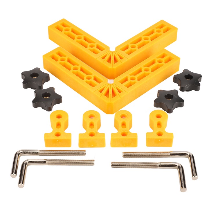 Pozícionáló négyzet 140mm, Enforose, készlet 2 pozícionáló négyzettel, 4 csavarral, 4 ütközőblokk, 4 anya, ABS