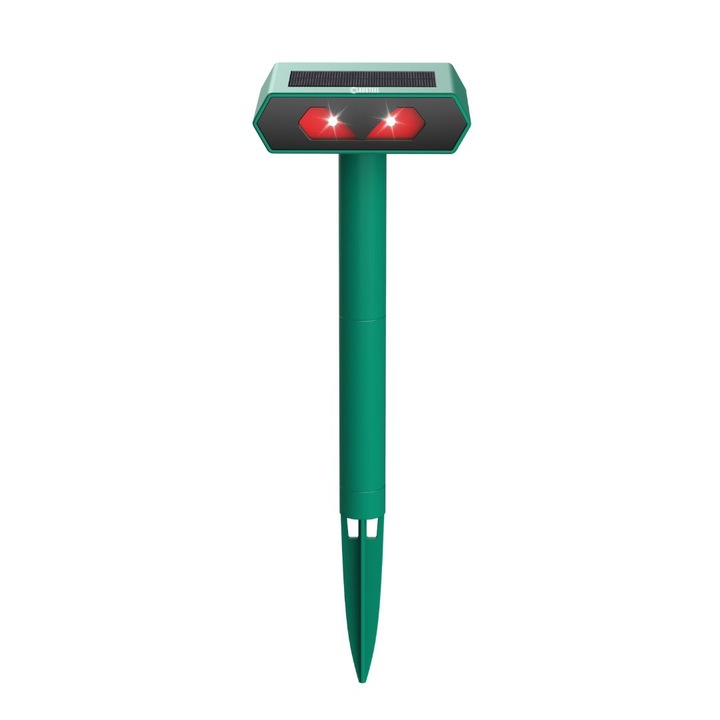 Устройство против вредители CLAUSTEEL, 2 в 1, стробоскопични светлини, инфрачервен сензор, сензор за светлина, защита срещу гризачи, плъхове, порове, птици, влечуги, кучета, котки, диви животни, покритие 120°, радиус 15 метра