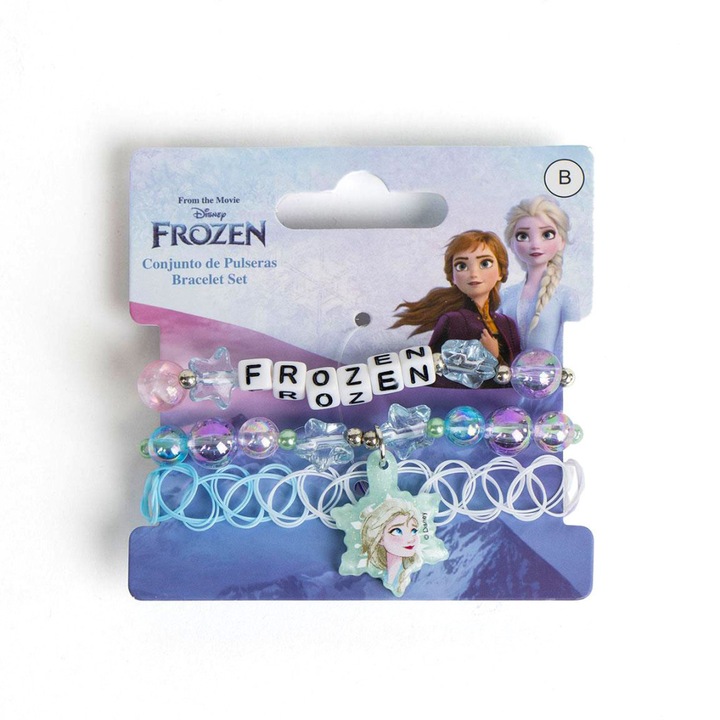 Set de bratari Disney Frozen Fulg de nea 3 buc