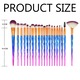 Set pensule machiaj Zeaicos 20 piese multicolor