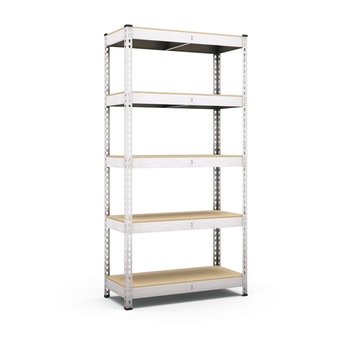 Raft metalic, 2000 x 1000 x 500 mm, 5 polite MDF, 200 KG/polita, montaj fara surub, prin clipsare Raft metalic, 2000 x 1000 x 500 mm, 5 polite MDF, 200 KG/polita, montaj fara surub, prin clipsare