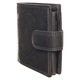 Мъжки портфейл, Berledor, черен, кожа, шарка щука, за риболовци, 12 х 9, 5 х 3 см
