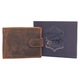 Мъжки портфейл, Berledor, кафяв, кожа, 12 х 9, 5 х 3 см, 1600L-Carp1