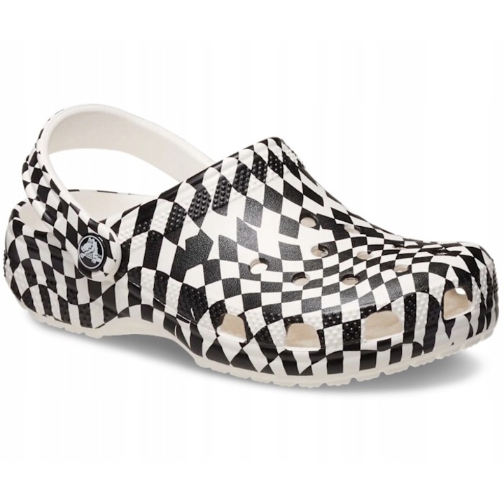 Gyermek Klumpa, Crocs, Classic Warped Checker 21099 Clog, Fehér, Fehér, 29-30 EU