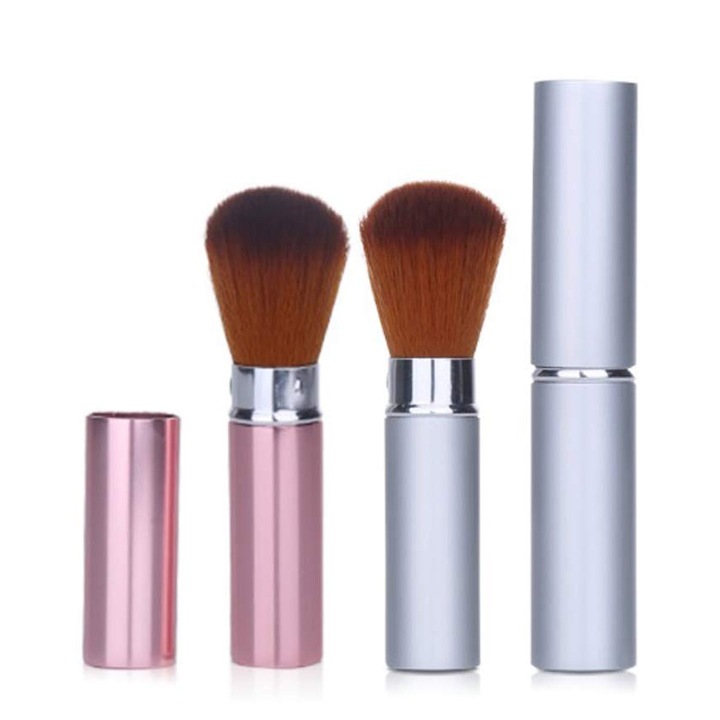 Pensie de machiaj retractabila Zeaicos, multicolor, pentru blush, bronzer sau iluminator, perfecta pentru calatorii