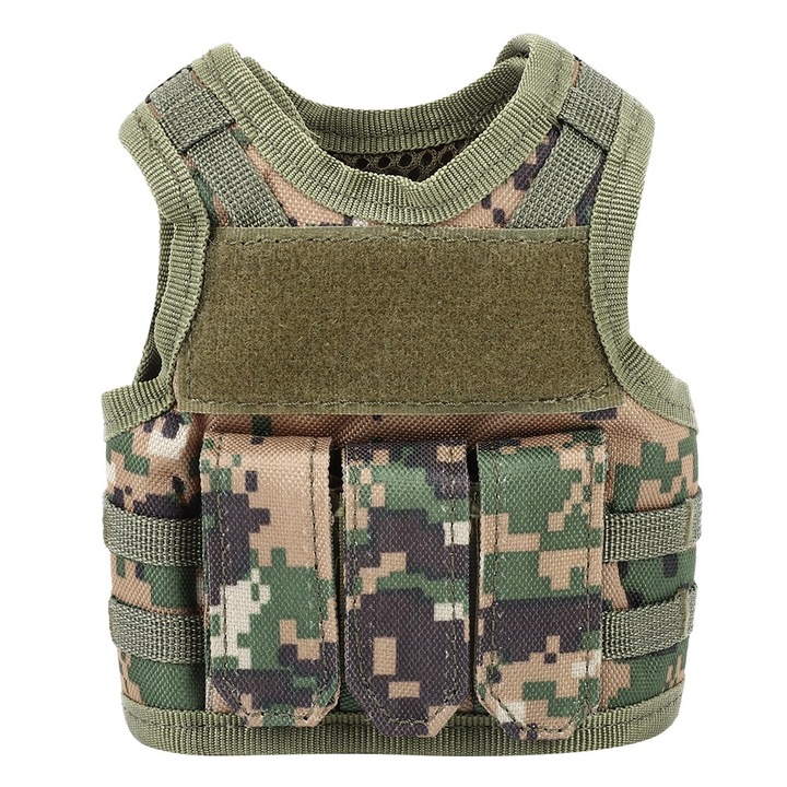 Sörösüveg huzat, Enforose, mellény alakú, nylon, terepmintás, állítható