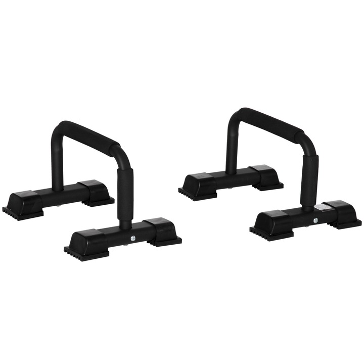 Set 2 Bare Paralele Homcom, Fitness, 36x25x20 cm, Negru