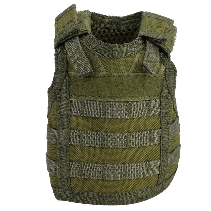 Miniatűr italtartó, Enforose, Mini katonai sör mellény, állítható pántok, hadseregzöld