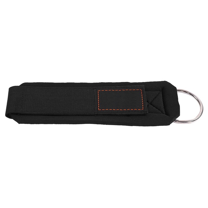Banda de antrenament pentru glezne Enforose, nylon, negru, 45x7.3cm, pentru exercitii de picioare si abdomen