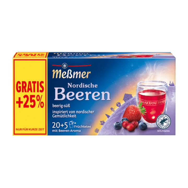 Ceai de fructe Messmer cu aroma de fructe de padure nordice 62, 5g