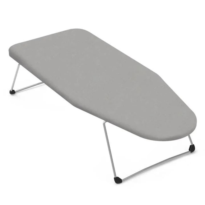 Mini vasalódeszka, Welora, pamut huzattal, méretei 74x30x15cm, szürke