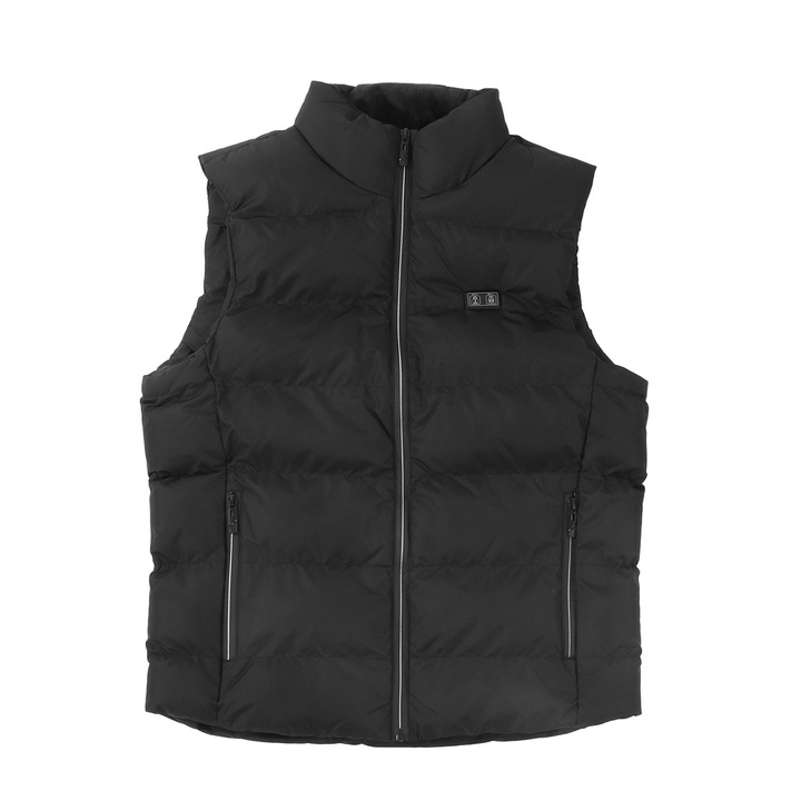 Vesta Incalzita Neagra USB Groasa 15 Zone Jacheta Incalzita Electrica, pentru Drumetii Schi Lucrari in Aer Liber