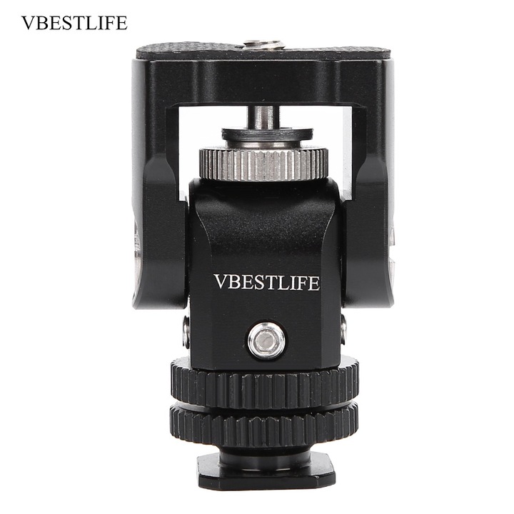 Suport pentru camera Enforose, montare pe sina calda, capacitate de incarcare 3kg, dimensiuni 5.5x3x1.6cm, culoare neagra