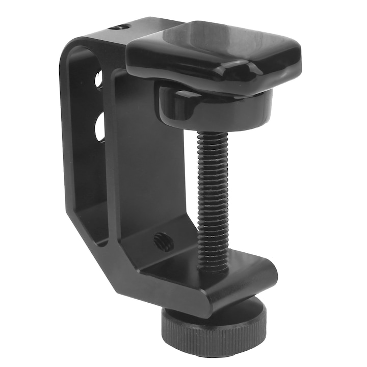 C-образна скоба Enforose, алуминиева, черна, 0-5 см, 1/4 инча и 3/8 инча отвори за винтове