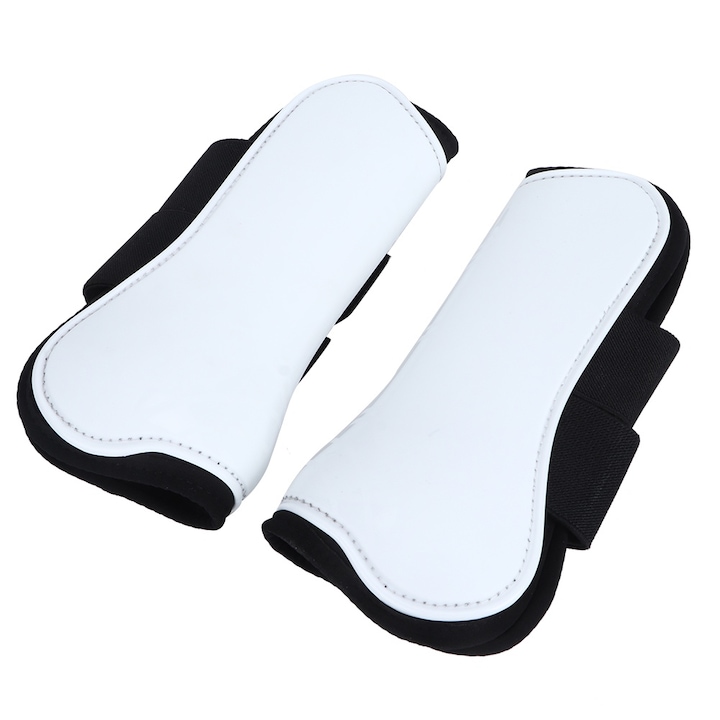Set 2 ghete cai, alb, de protectie, echipament ecvestru profesional