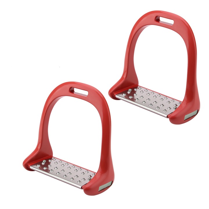 Calcai de echitatie, Enforose, aluminiu, 5 culori disponibile, 120x36mm, set de 1 pereche