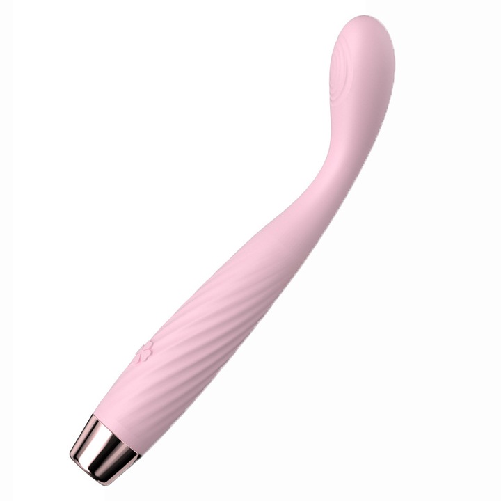 G-pont vibrátor, 10 rezgési mód, USB-n újratölthető, vízálló, halványrózsaszín