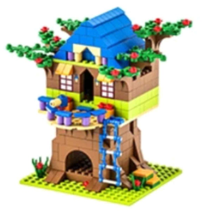 Образователен строителен комплект, 4-6 години, многоцветен, модел къщичка