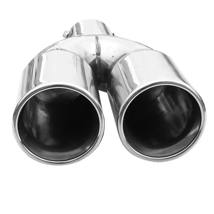 Ornament Toba Esapament Universala Ornament Teava Esapament Sistem de Evacuare Teava de Evacuare Toba Sport Dublu Otel Inoxidabil Cromat De la 40 mm la 55 mm