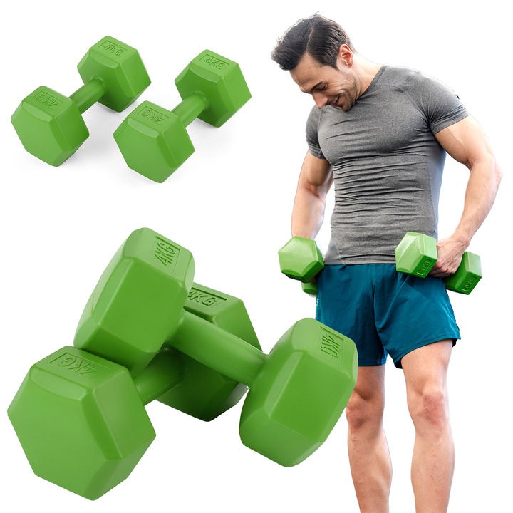 Set de gantere compozit Gymtek 2x4kg