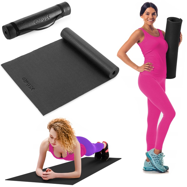 Saltea antrenament Gymtek, 173x61cm, PVC, antiderapant, 0,5cm