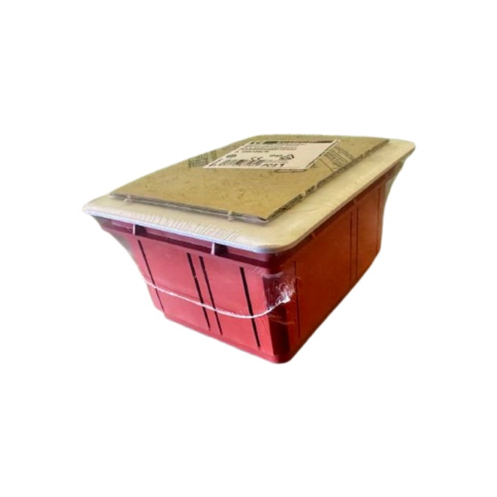 Doza, Cutie de Derivatie, Cu Capac de Carton pentru Protectie Tencuiala, Montaj Incastrat, Montarea Capacului ( Cu Suruburi), Halogen Free, IP40, 120x100x70mm, EC350C3P Elettrocanali Italia