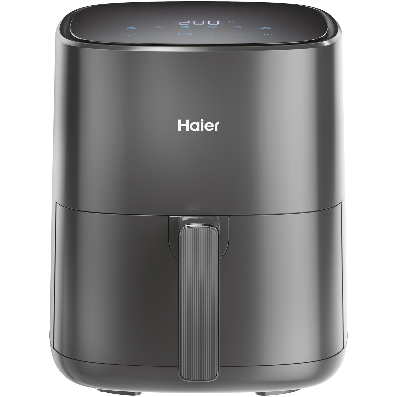 Friteuza cu aer cald Haier HAF5P 011, capacitate 5l (4 portii), 1500W, 6 functii, temperatura 80-200C, display led, gri