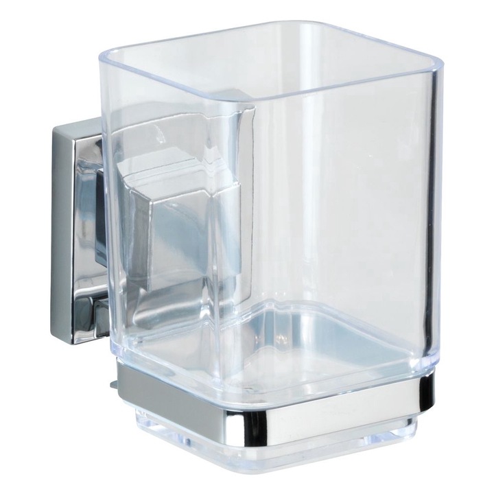 Suport pentru periuta de dinti Vacuum-Loc® din otel inoxidabil Mod. Atasament Quadro fara gaurire