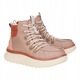 Ghete Chelsea de piele naturala pentru Femei, HeyDude, Wendy Peak Apres Twill, Roz, Roz