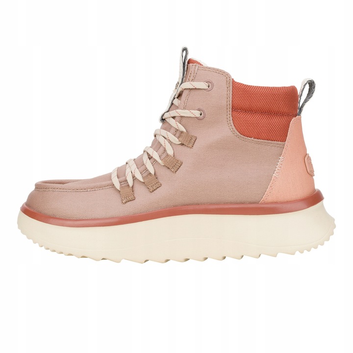 Ghete Chelsea de piele naturala pentru Femei, HeyDude, Wendy Peak Apres Twill, Roz, Roz