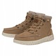 Ghete Chelsea de piele naturala pentru Femei, HeyDude, Bradley Boot Leather, Maro, Maro