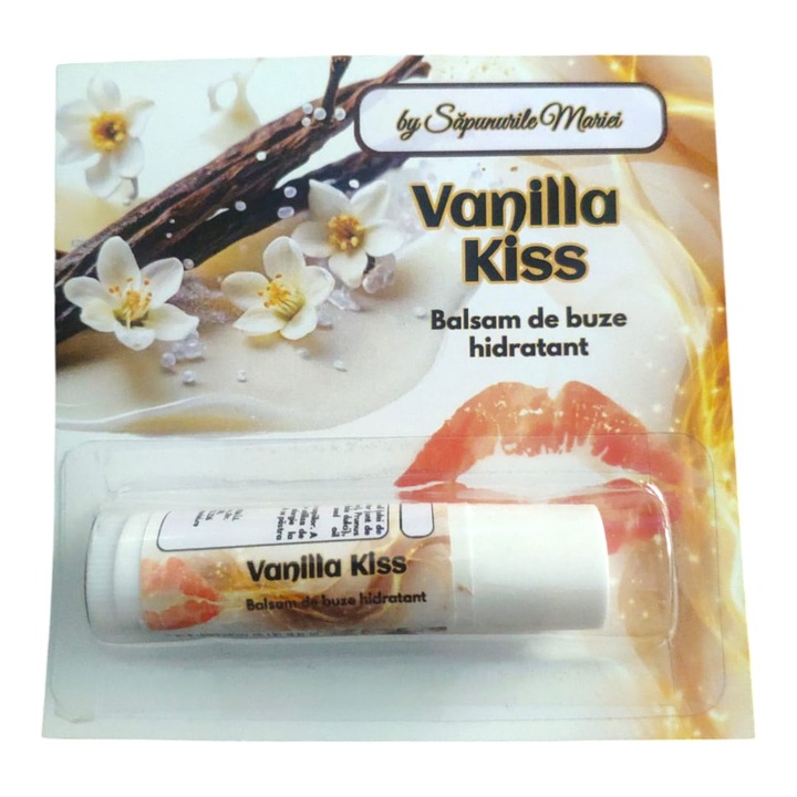 Balsam de buze hidratant Vanilla Kiss, Sapunurile Mariei, Vanilie, 6 ml