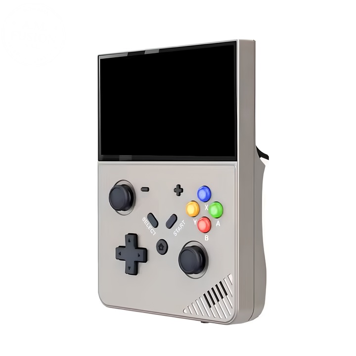 Преносима конзола за игри, ретро, 25 симулатора на игри, PSP/PS1/N64, 1,3-инчов HD екран, 3D Rocker, Linux/Emelec 4.3, 2GB вътрешна памет, 128GB капацитет за съхранение, 4000mAh батерия, 6 часа непрекъсната употреба