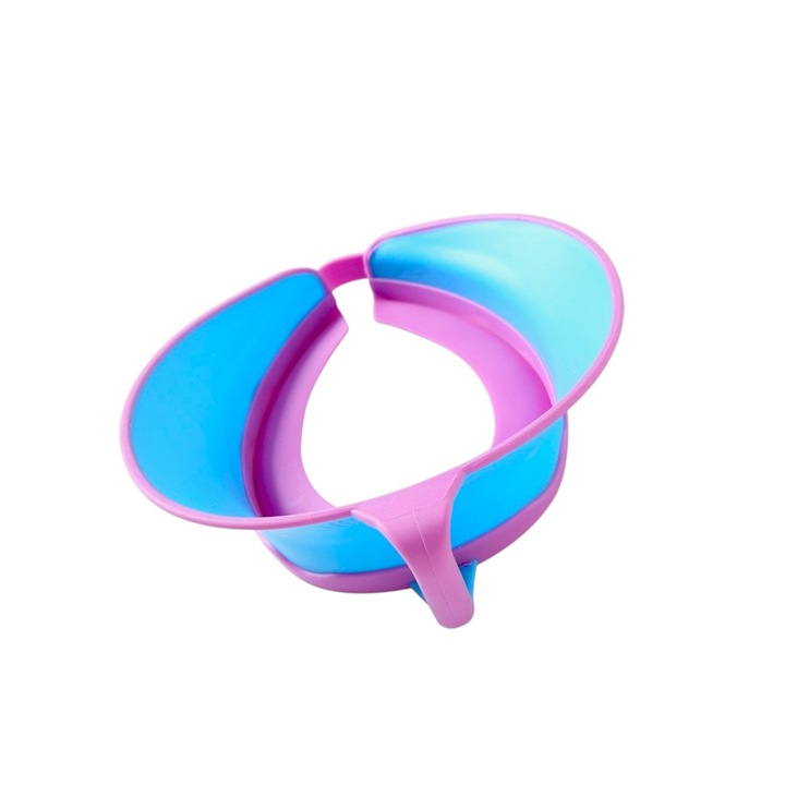 Sapca de dus impermeabila pentru copii, cu maner, protectie pentru ochii si urechi, reglabila si moale, ideala pentru spalarea parului bebelusilor