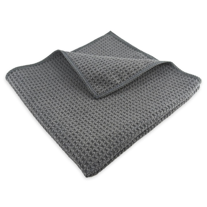 Laveta auto Waffle, microfibra pentru curatare geamuri si oglinzi, 40x40 cm, 400 GSM