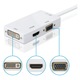 3в1 Mini DisplayPort / Thunderbolt към HDMI + VGA + DVI адаптер за лаптоп