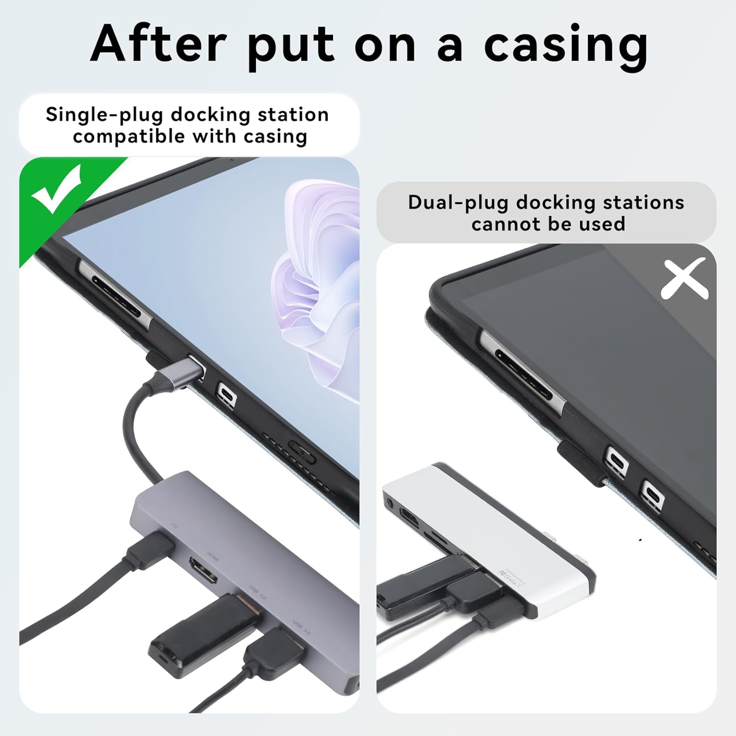 Husa Omnpak pentru Microsoft Surface Pro 8, unghi reglabil de vizualizare, compatibila cu tastatura Type Cover, Negru