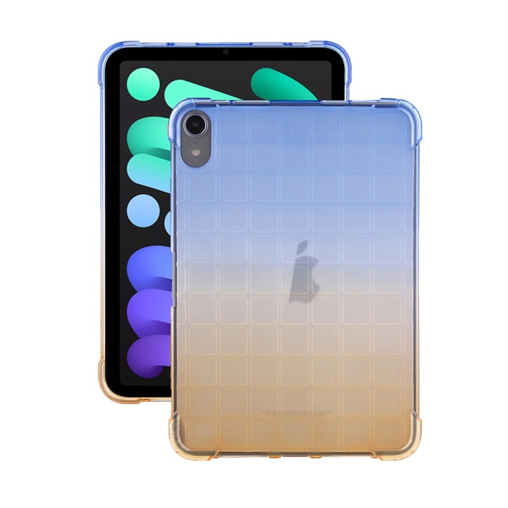 Husa tableta compatibila cu iPad Mini 6, Gradient, TPU, Albastru