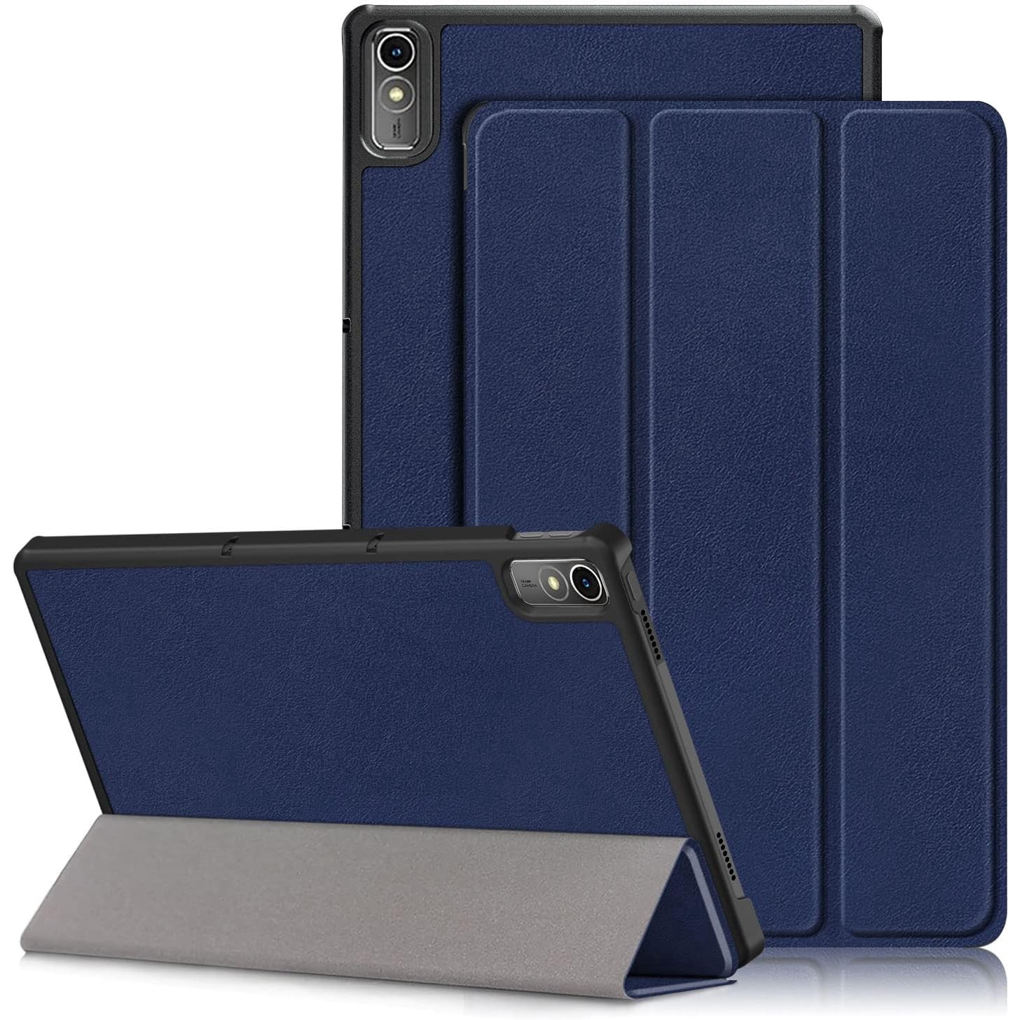 Husa Sigloo pentru tableta Lenovo Tab P11 Gen2(TB-350), 11.5 inch, Albastru Inchis, Trifold, Smart Cover, Ultraslim