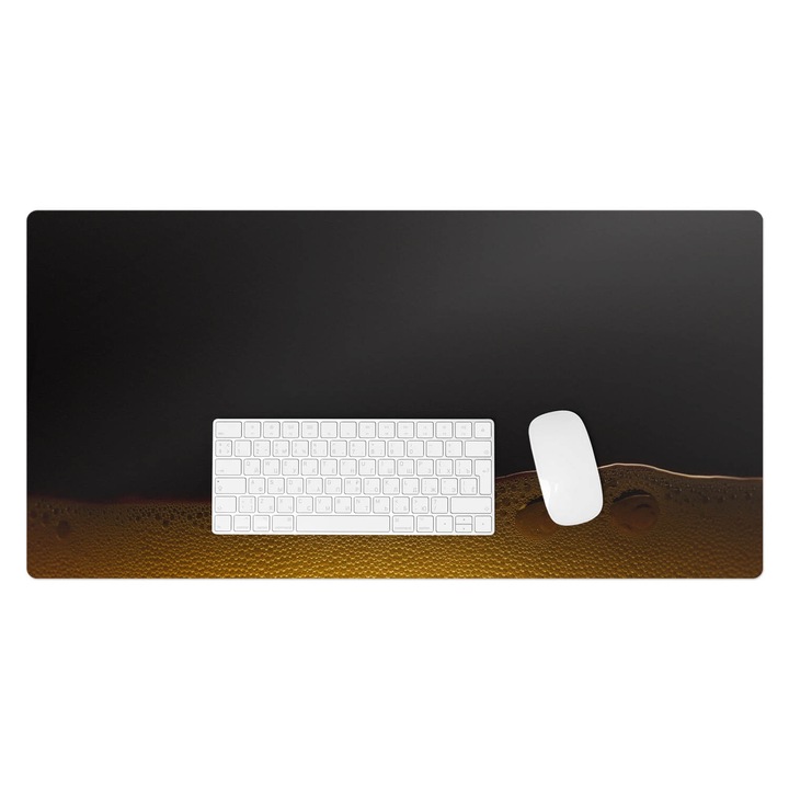 Mapa pentru birou, Wallfluent, Bulele in lichid, Negru, 90x45 cm, 010250300040100028002