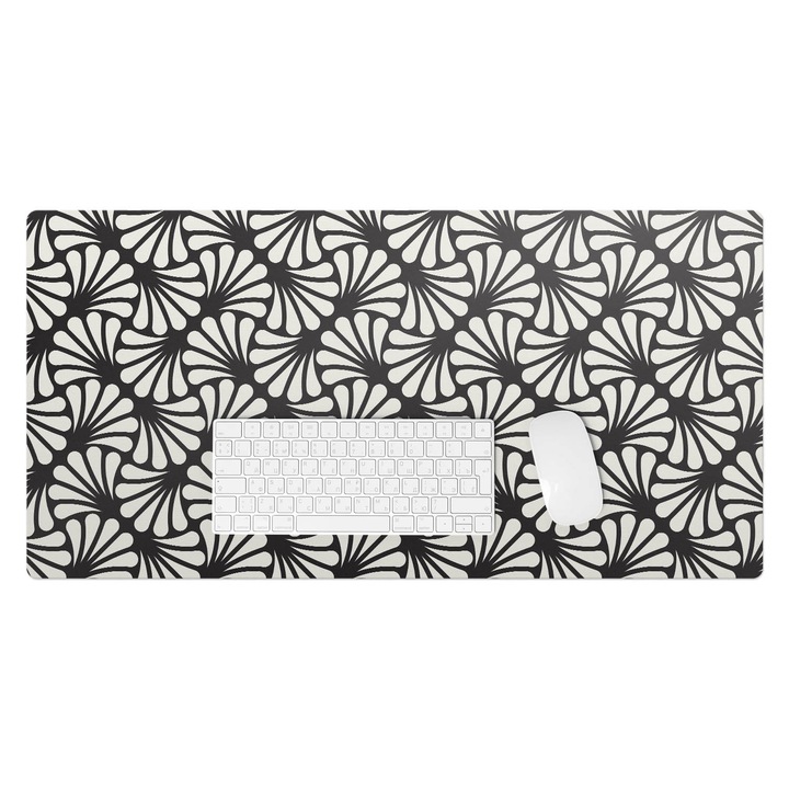 Mapa protectie birou, Wallfluent, Model retro floral, Multicolor, 90x45 cm, 010250300040100033343