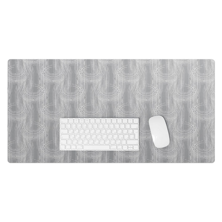 Protectie birou, Wallfluent, Linii concentrice, Gri, 90x45 cm, 010250300040100033435