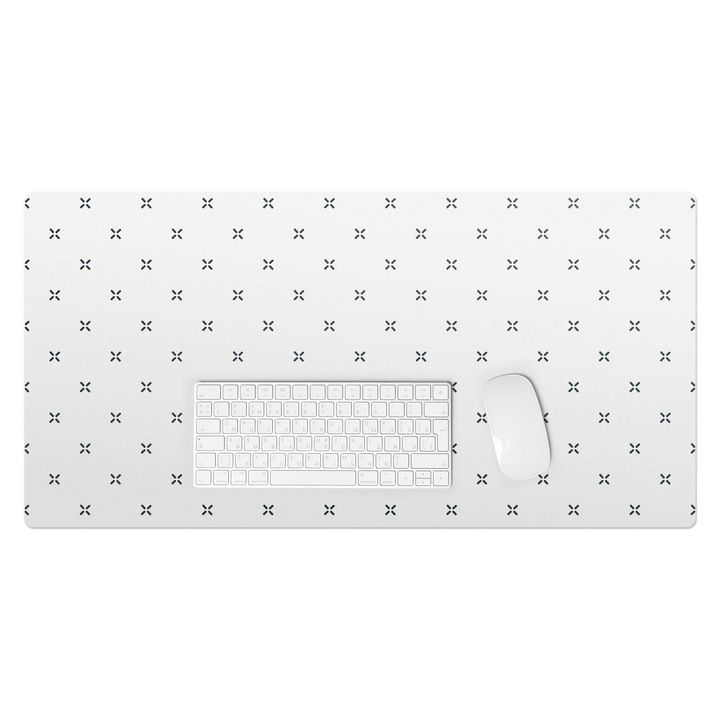 Mapa de birou, Wallfluent, Buline in carouri, Alb, 90x45 cm, 010250300040100033465