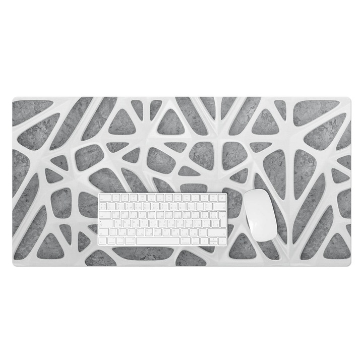 Mapa de birou, Wallfluent, Plasa organica, Gri, 90x45 cm, 010250300040100056564