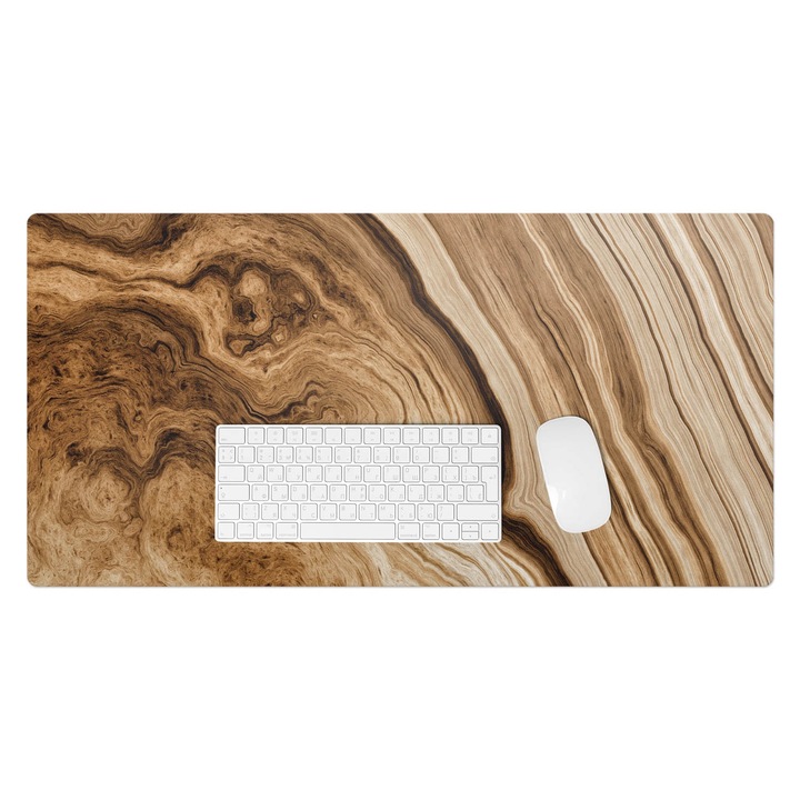 Mapa birou, Wallfluent, Valuri de lemn, Maro, 90x45 cm, 010250300040100057133